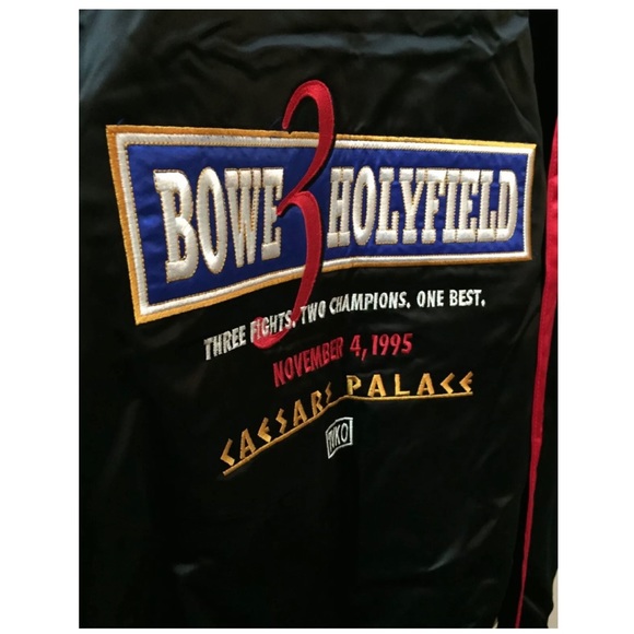 SOLD1995 HOLYFIELD/BOWE 3 Jacket Caesars Las Vegas - Picture 7 of 12